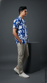 Half Sleeve Indigo floral