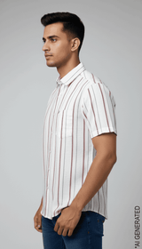 Half Sleeve Off White Red Lining