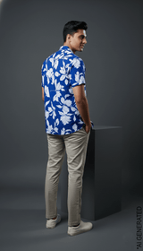 Half Sleeve Indigo floral