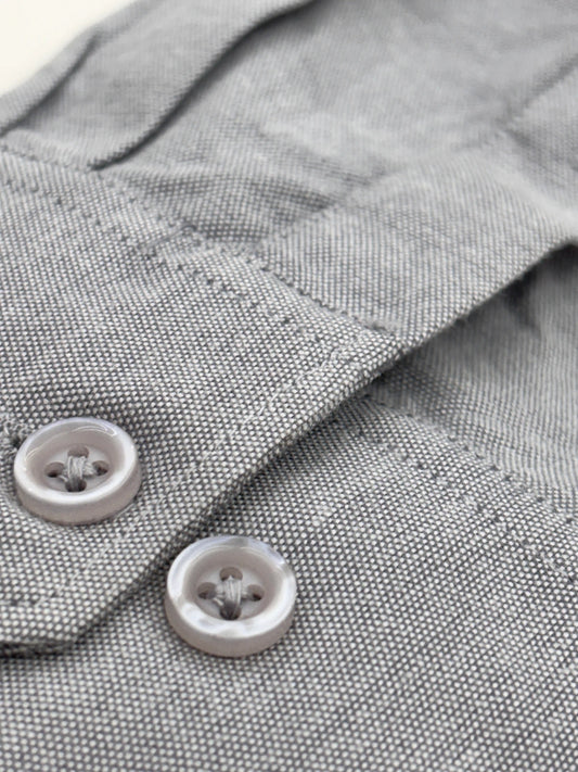 Full Sleeve Grey Print Shirt