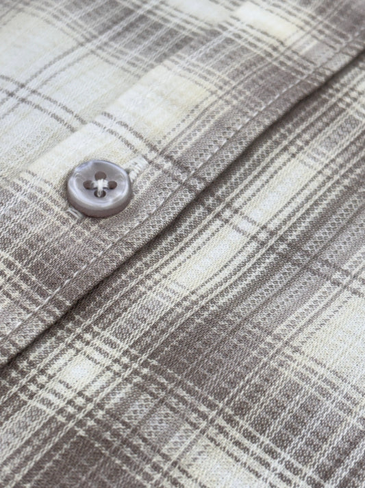 Full Sleeve Beige Check