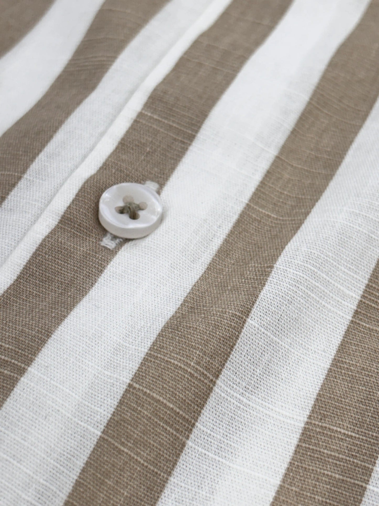 Full Sleeve White Brown Lining Shirt