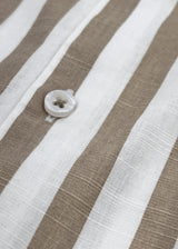 Full Sleeve White Brown Lining Shirt