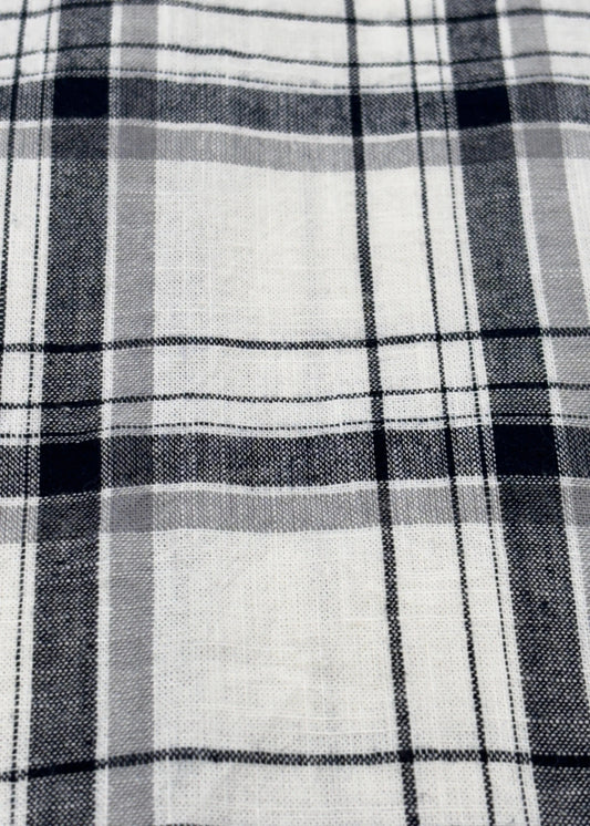 Full Sleeve Off White Check Shirt