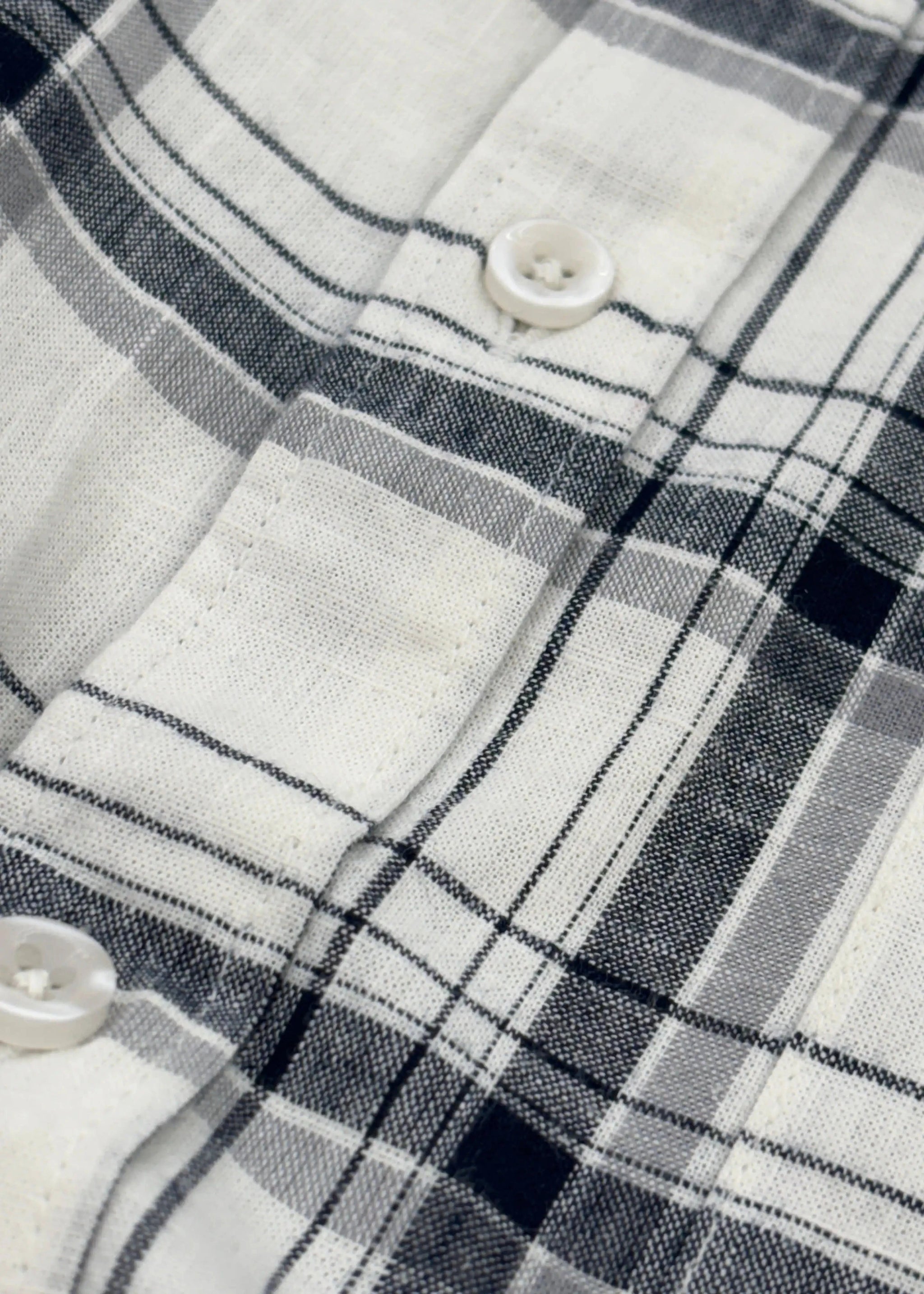 Full Sleeve Off White Check Shirt