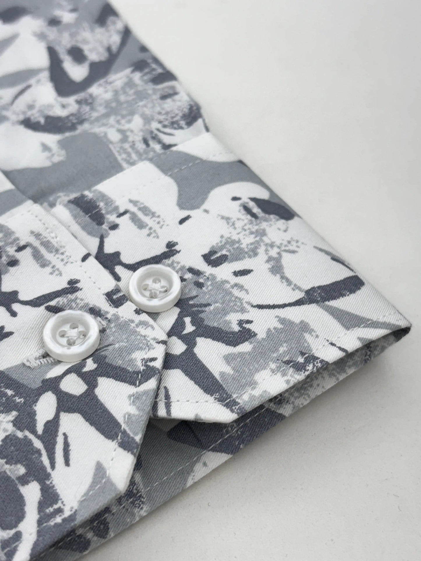 Full Sleeve Grey Print Shirt