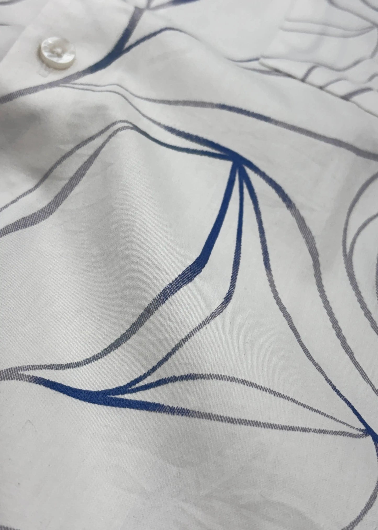 Full Sleeve White Print Shirt