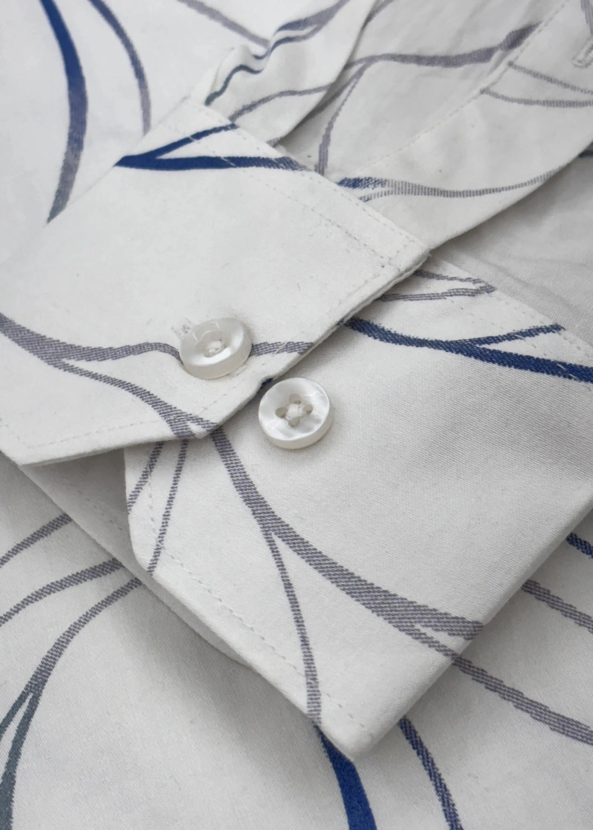 Full Sleeve White Print Shirt