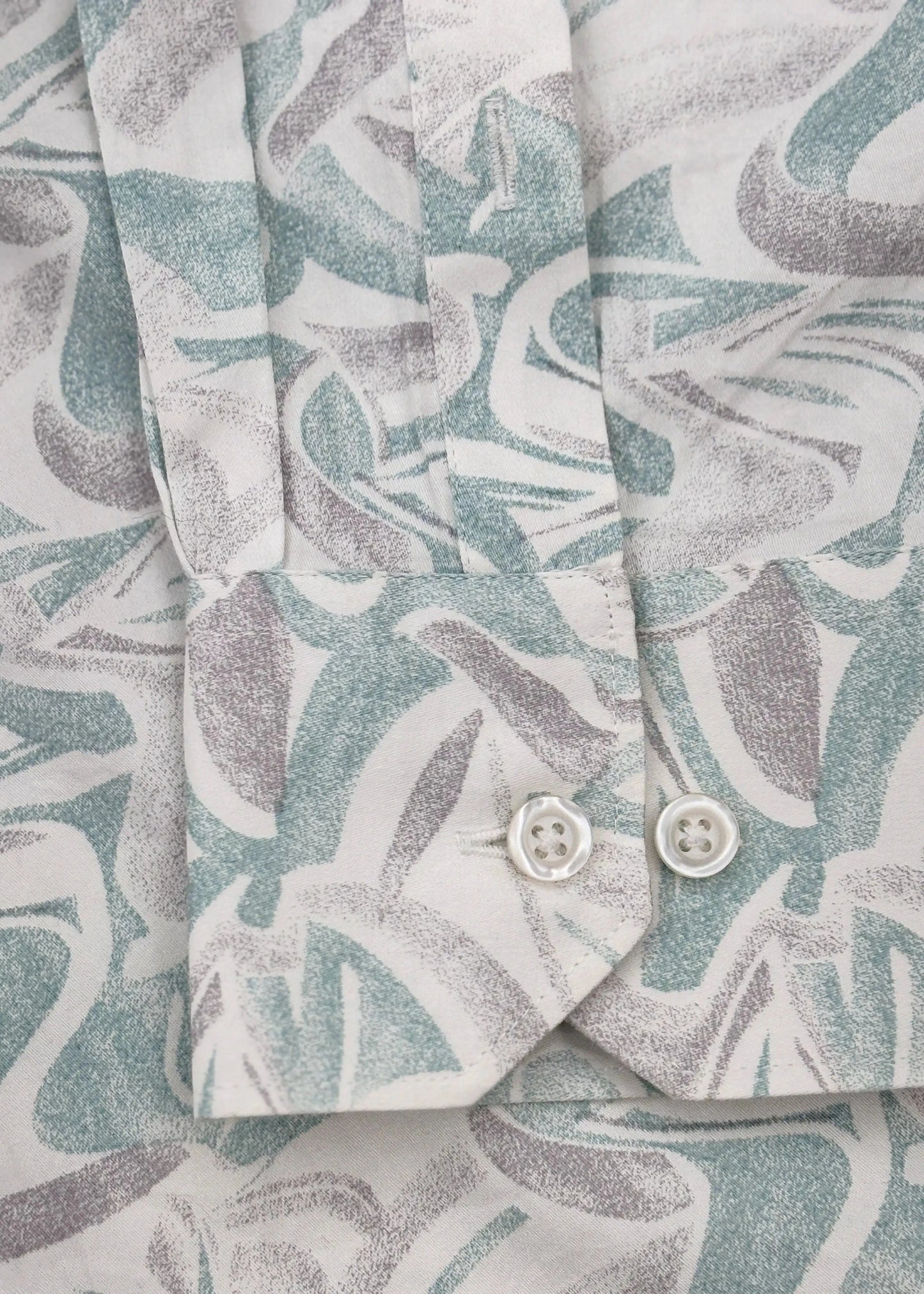 Full Sleeve White green print Shirt