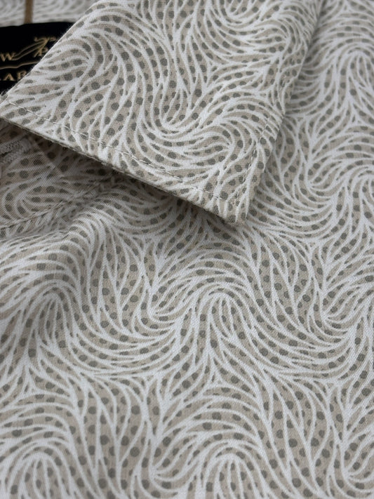 Full Sleeve Brown Print Shirt