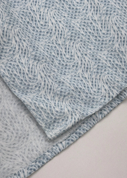 Full Sleeve Blue Print Shirt