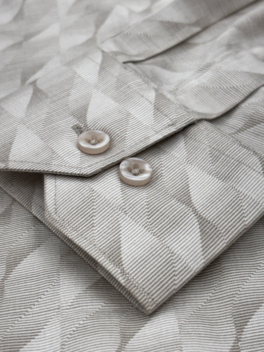 Full Sleeve Brown Print Shirt