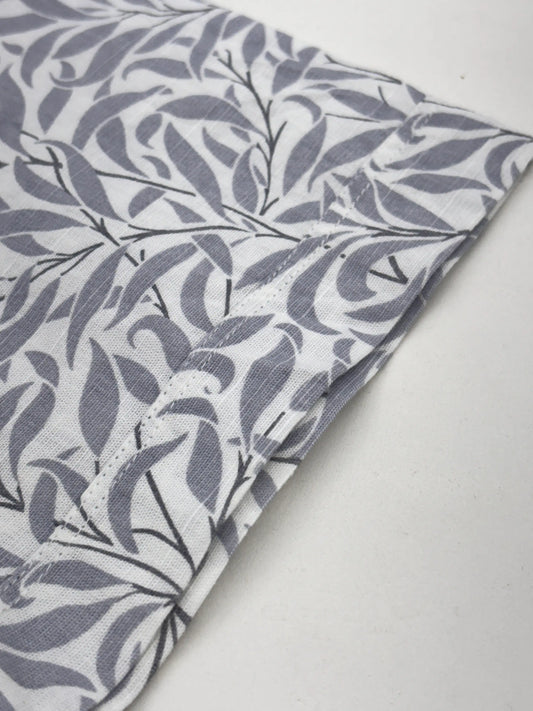 Half Sleeve White grey print