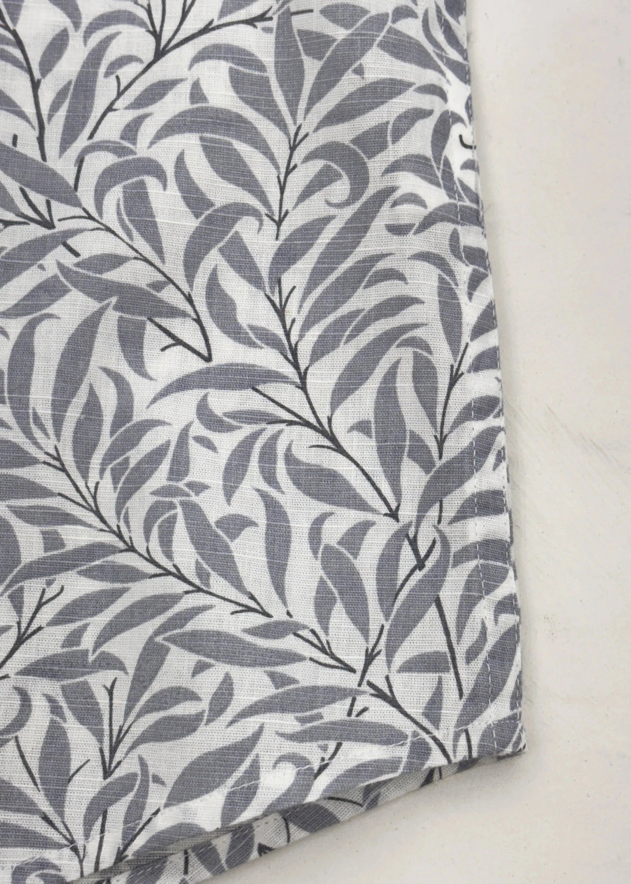 Half Sleeve White grey print