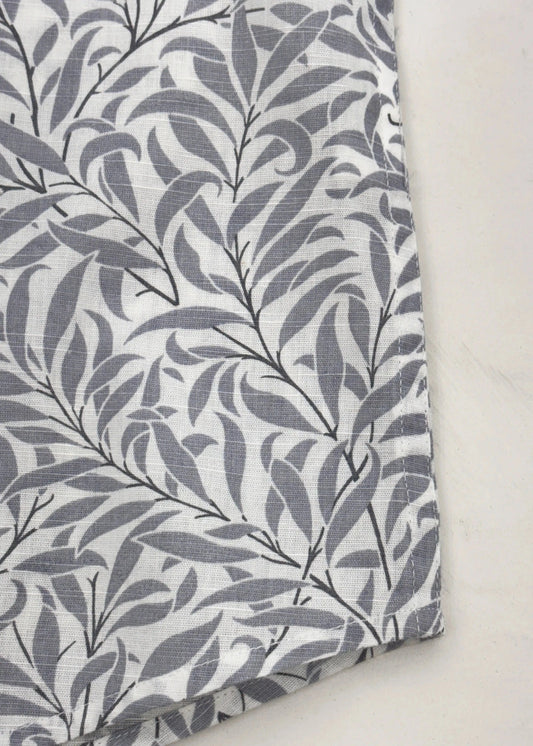 Half Sleeve White grey print