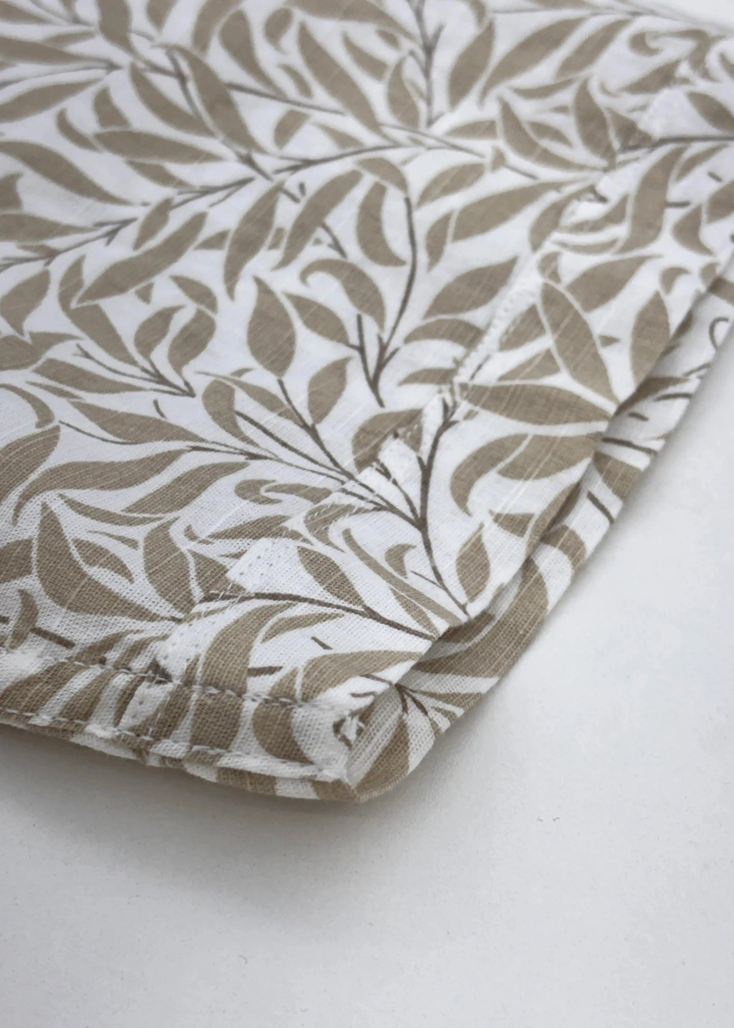 Half Sleeve White Brown print