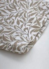 Half Sleeve White Brown print