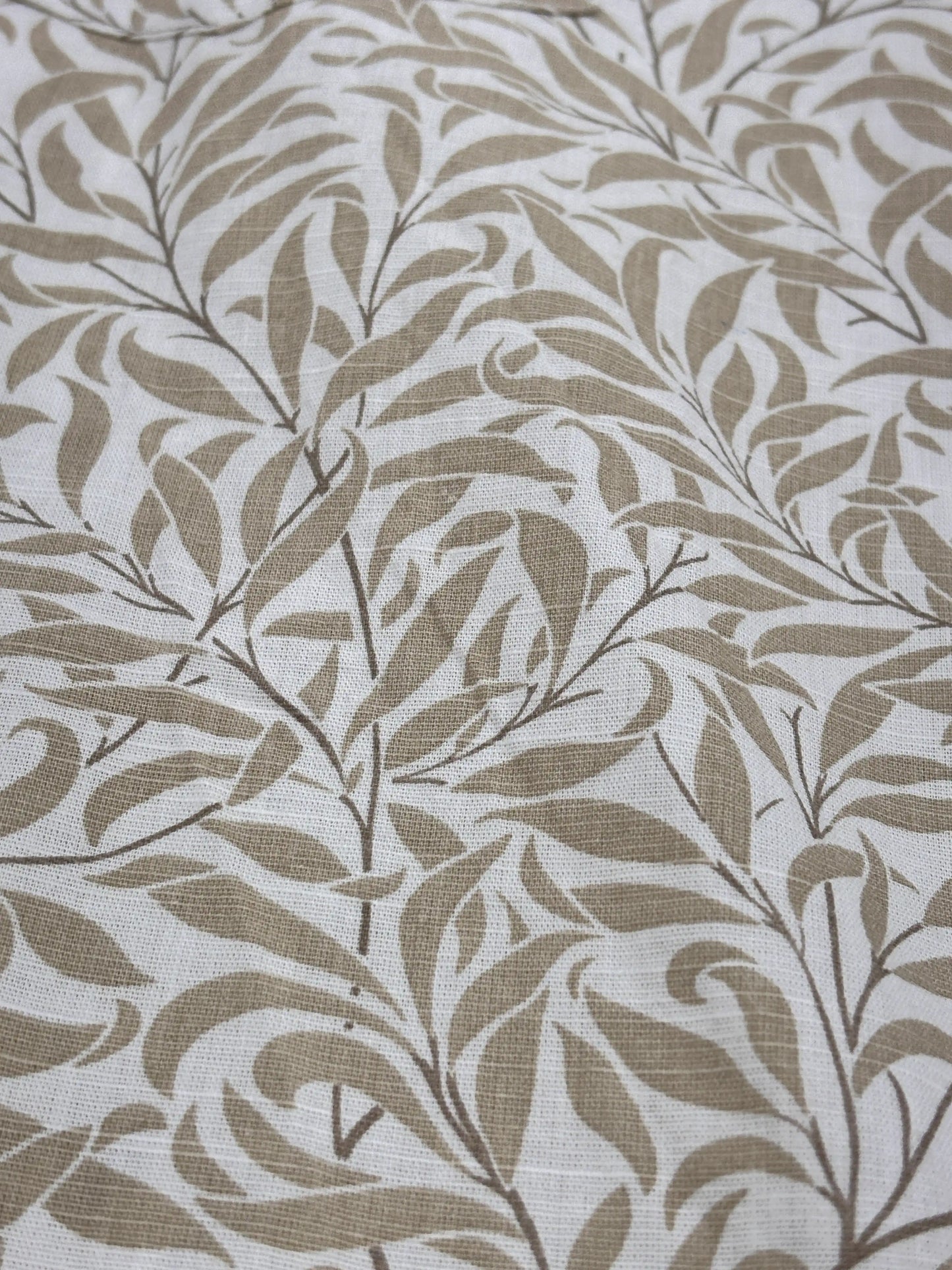 Half Sleeve White Brown print