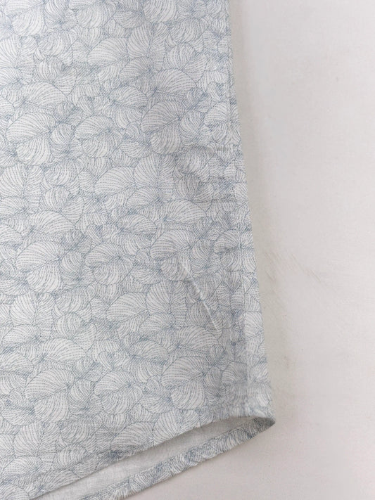 Half Sleeve White purple print