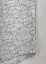 Half Sleeve White purple print