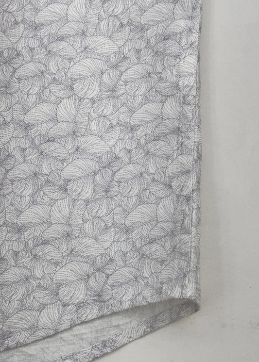 Half Sleeve White purple print