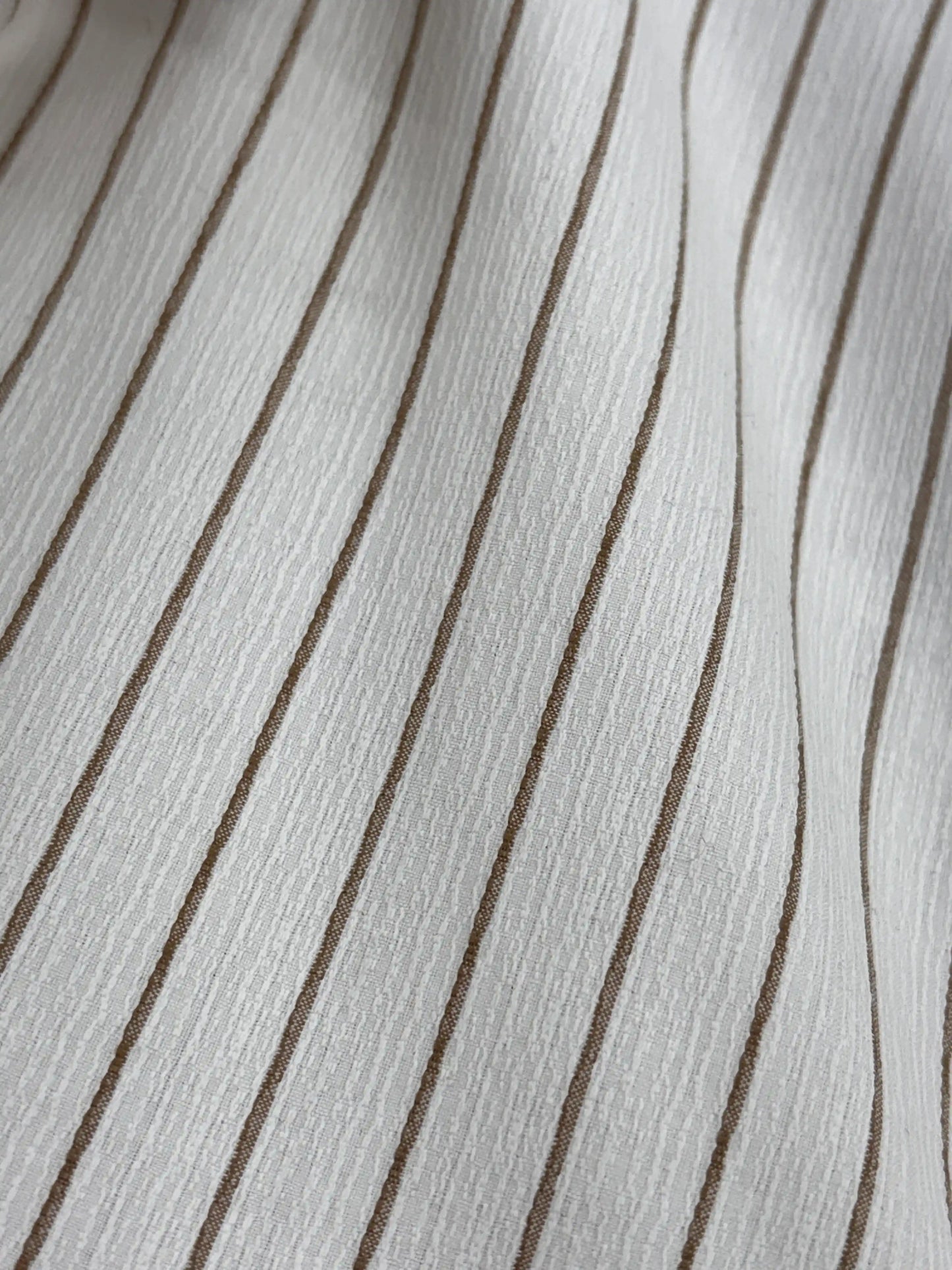 Classic White Brown Striped Shirt