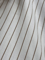 Classic White Brown Striped Shirt