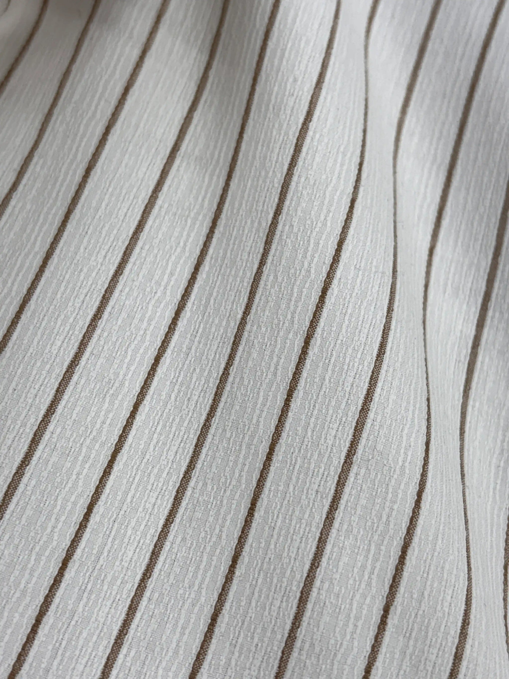 Classic White Brown Striped Shirt
