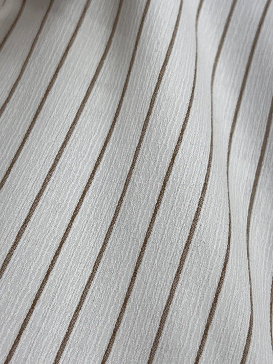 Classic White Brown Striped Shirt