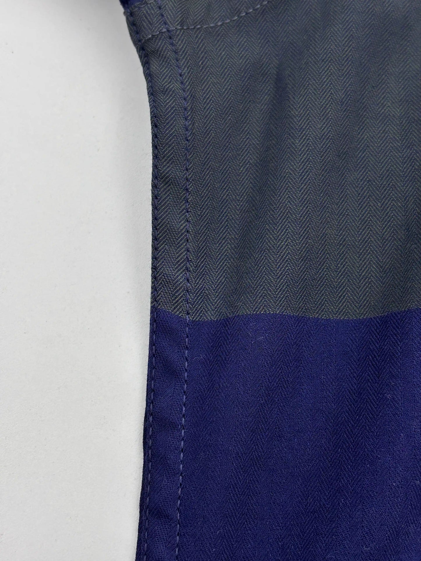 Blue & Green Colorblocked Shirt