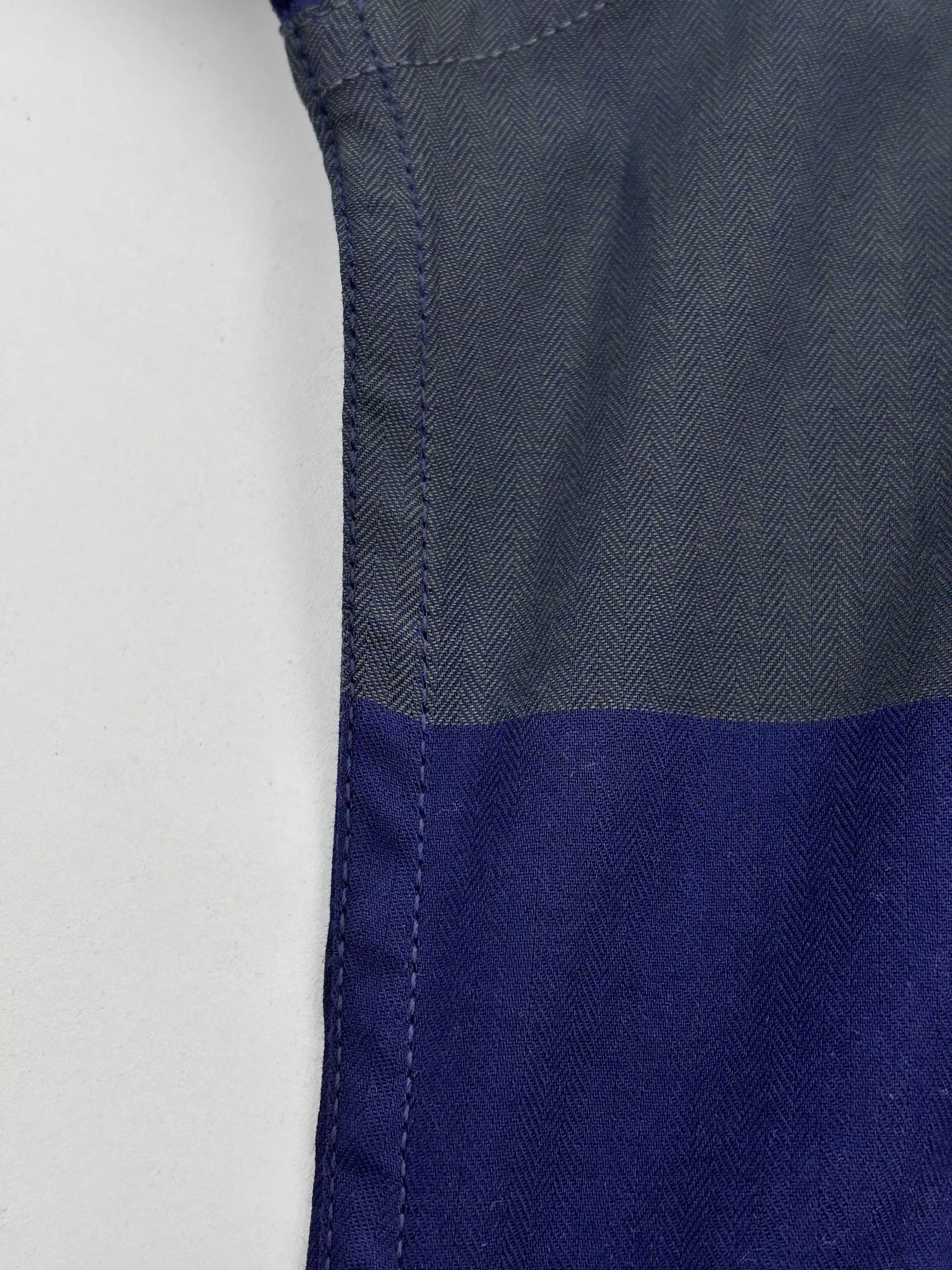 Blue & Green Colorblocked Shirt