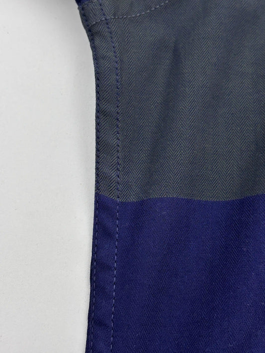 Blue & Green Colorblocked Shirt