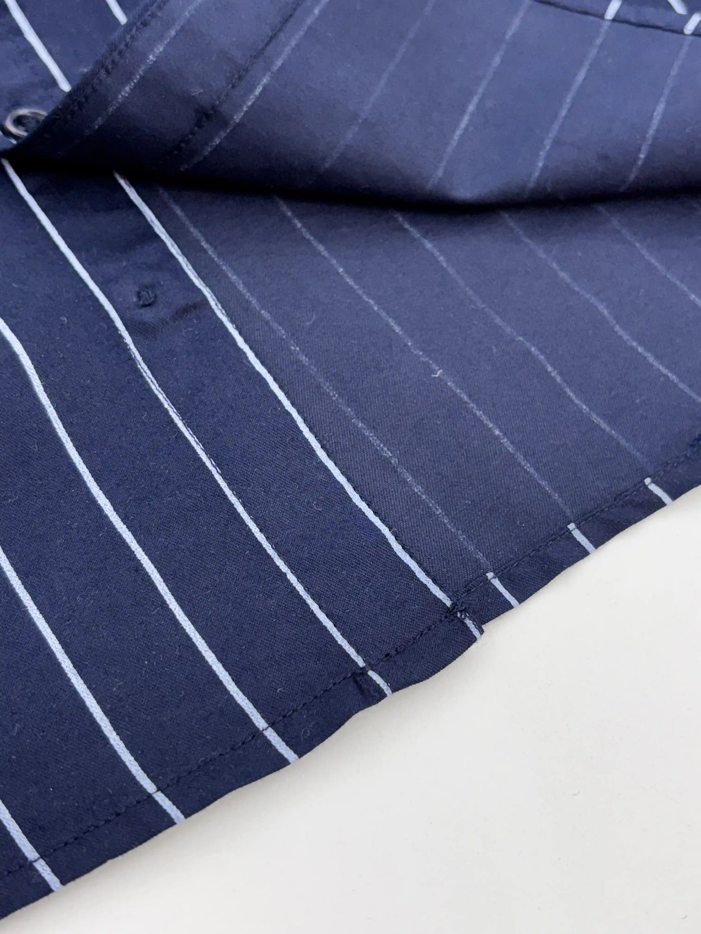 Navy Pinstriped Shirt