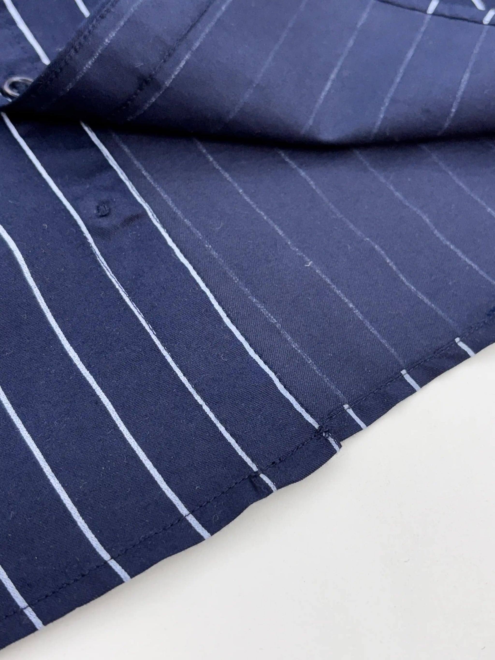 Navy Pinstriped Shirt
