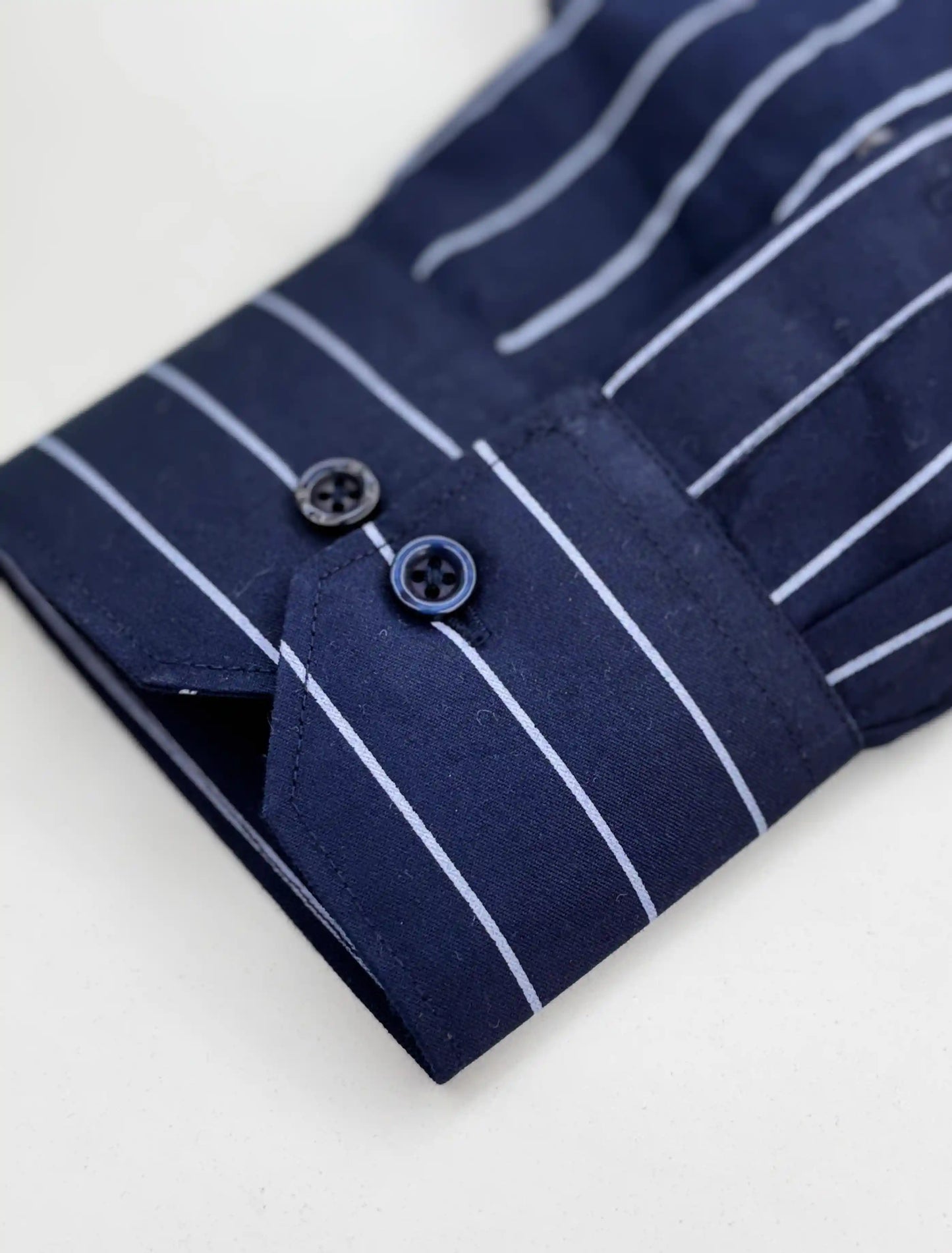 Navy Pinstriped Shirt