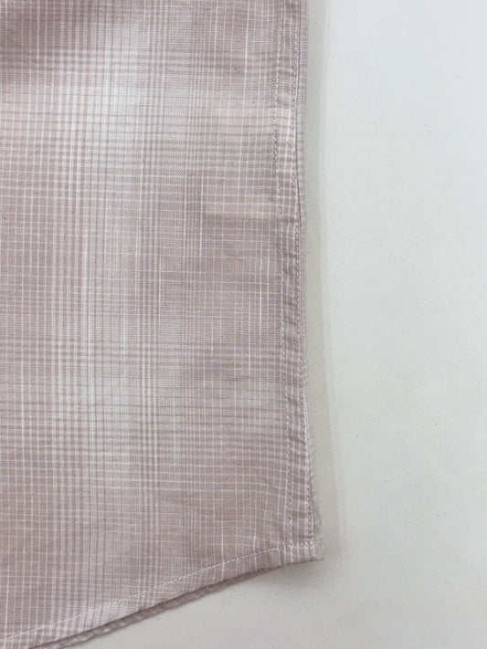 Peach & White Checked Shirt