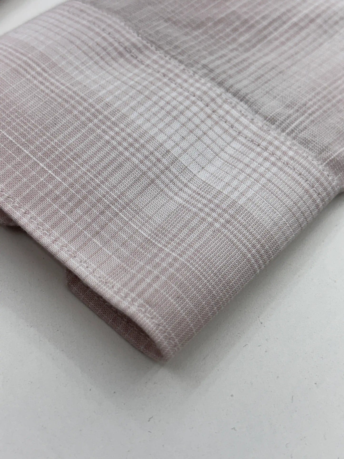 Peach & White Checked Shirt