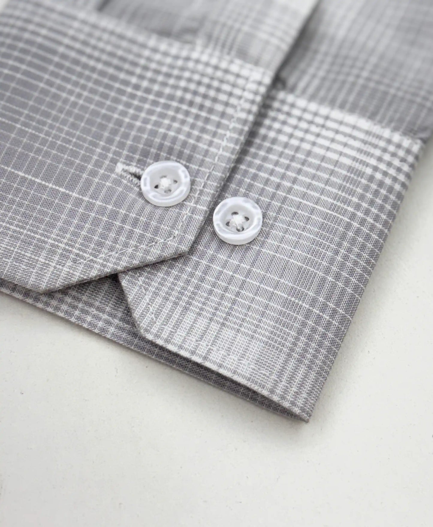 Grey & White Checked Shirt