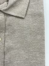 Men’s Beige Half-Sleeve Casual Shirt