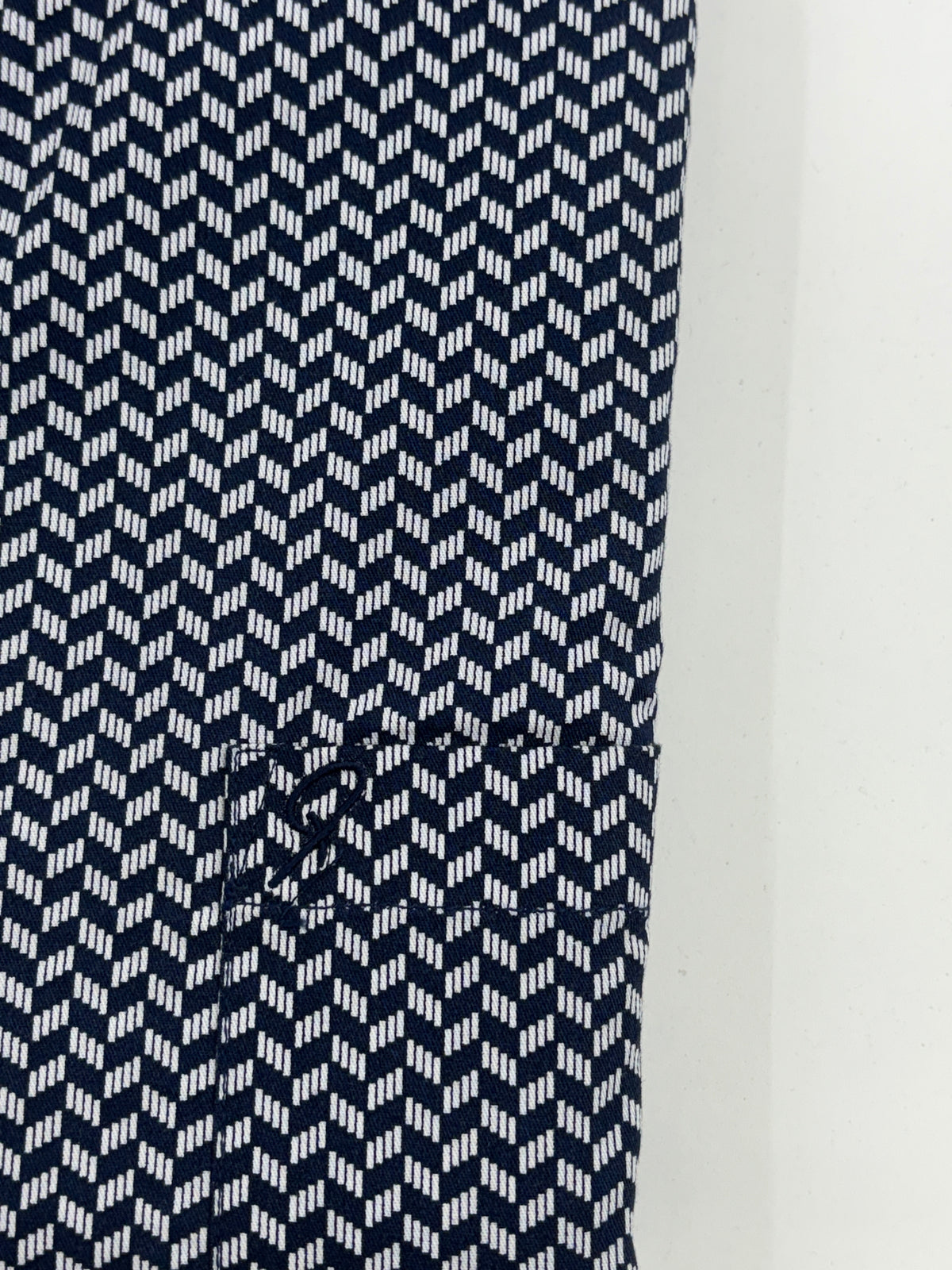 Men’s Navy Blue Micro Print Shirt