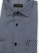 Men’s Navy Blue Micro Print Shirt