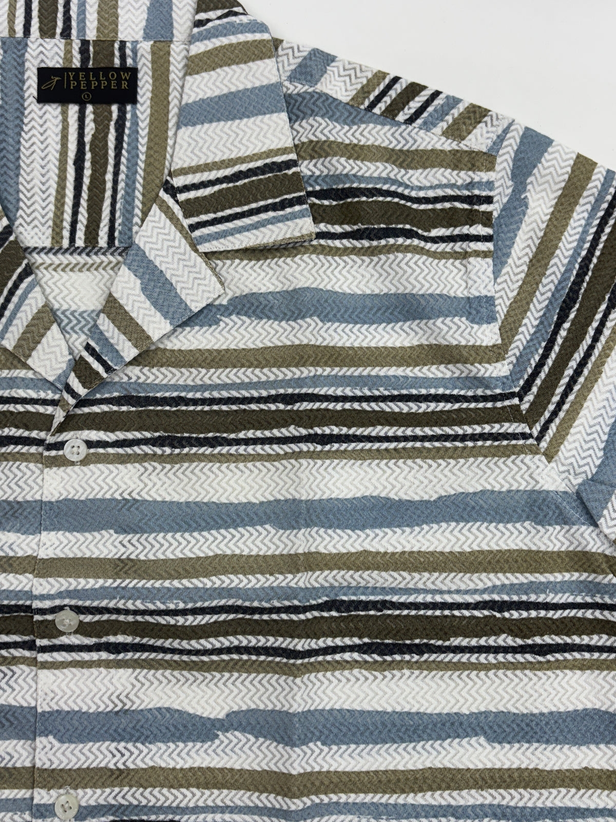 Men’s Multicolour Striped  Half Sleeve Shirt