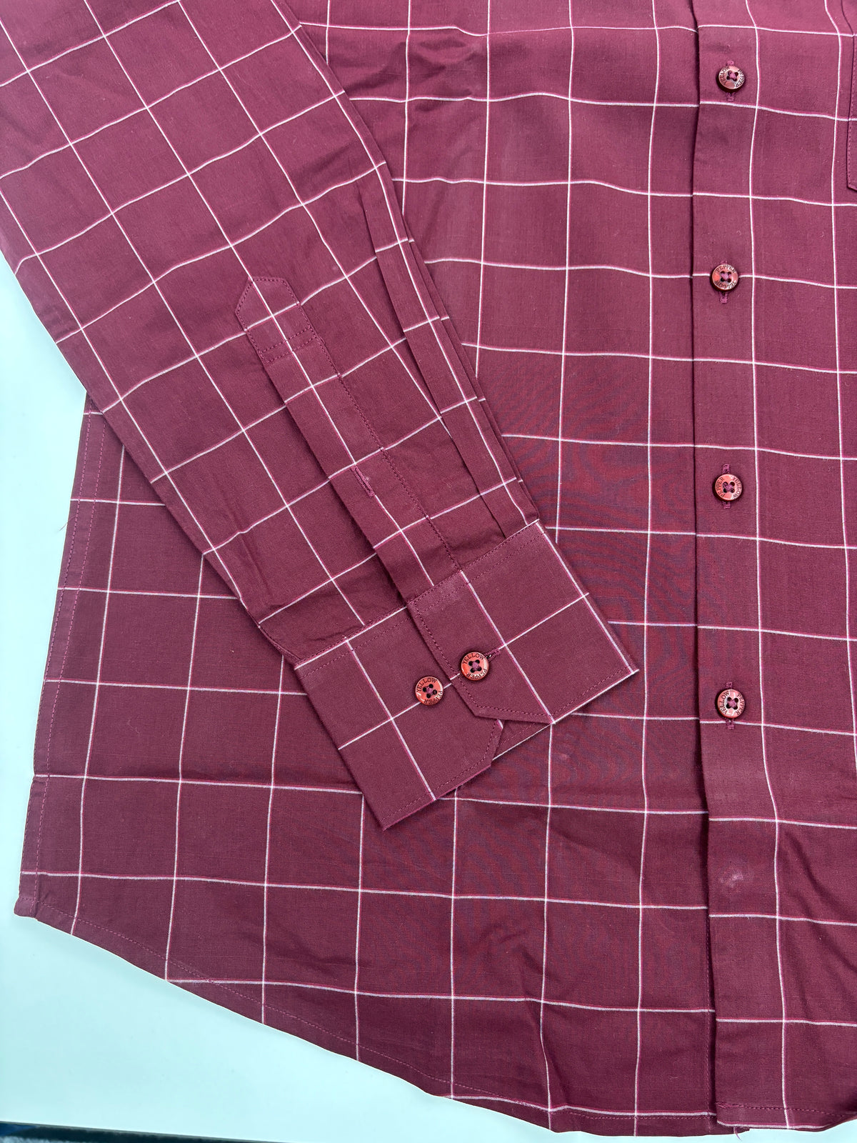 Men’s Maroon Checked Full Sleeve Shirt