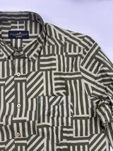 Men’s Green Geometric Print Shirt
