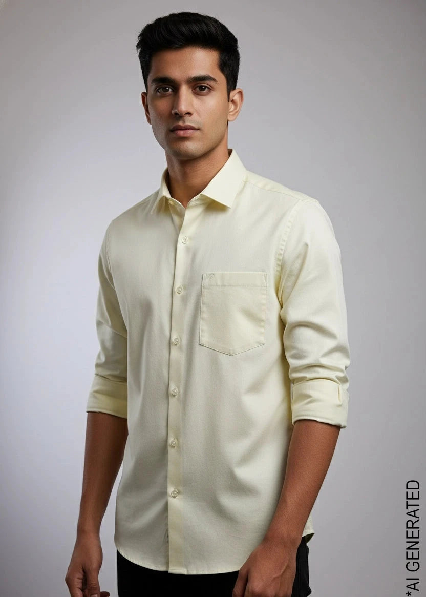 Full Sleeve Lemon Color Shirt