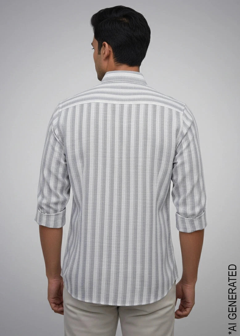 Full Sleeve Grey Lining Shirt