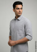 Full Sleeve Grey Print Shirt