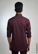 Full Sleeve Wine Color Shirt