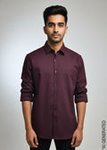 Full Sleeve Wine Color Shirt