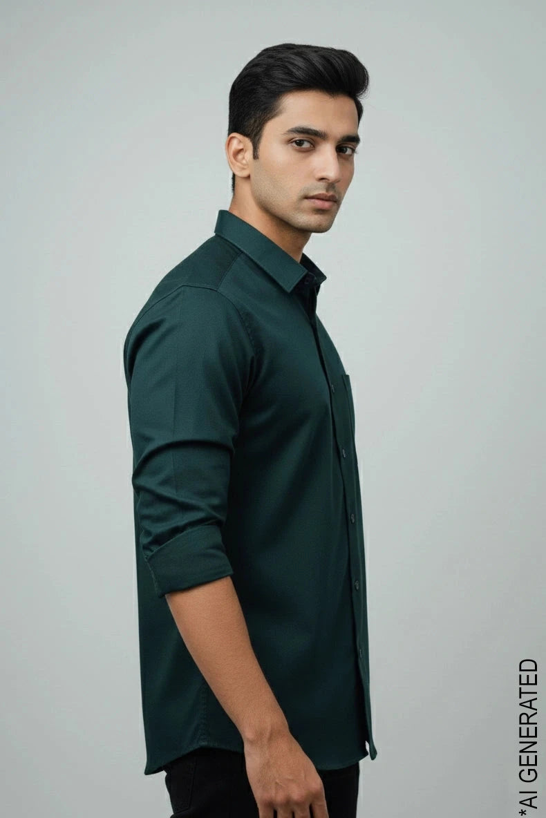 Full Sleeve Olive Color Shirt